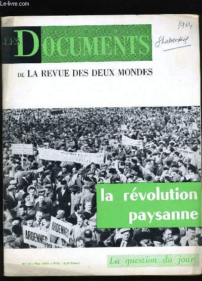 LES DOCUMENTS DE LA REVUE DES DEUX MONDES. N 30.