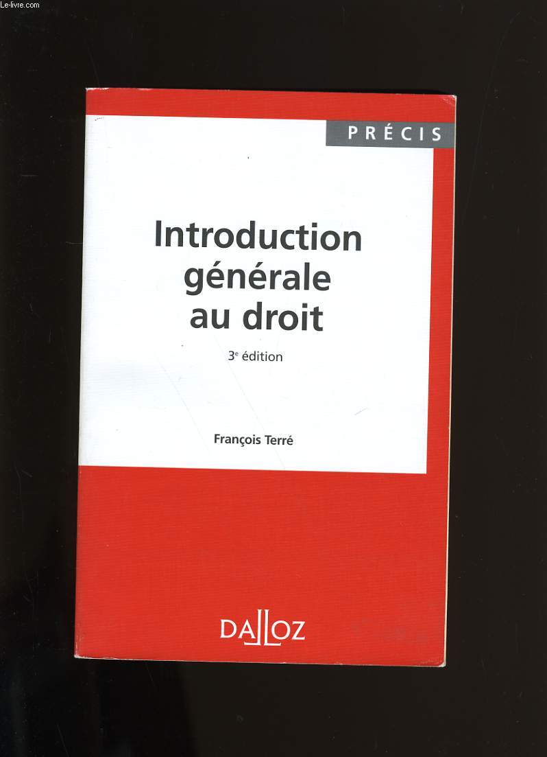 INTRODUCTION GENERALE AU DROIT.