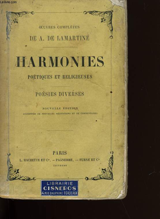 HARMONIES POETIQUES ET RELIGIEUSES ET POESIES DIVERSES.