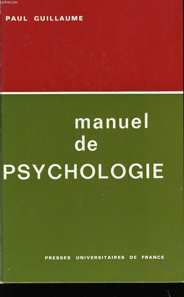 MANUEL DE PSYCHOLOGIE.