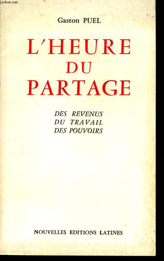 L'HEURE DU PARTAGE.