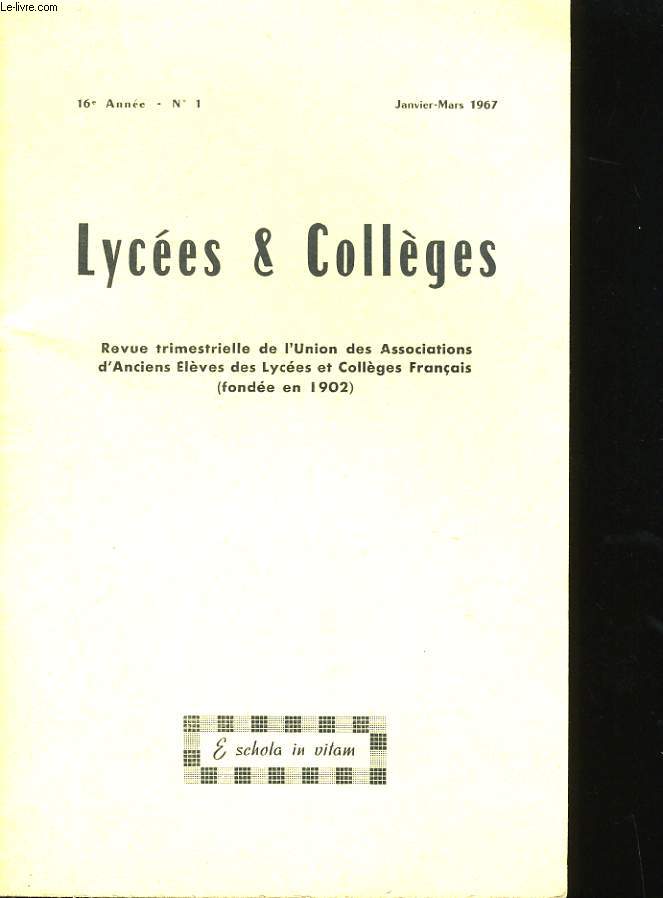 LYCEES ET COLLEGES -16eme anne - N1