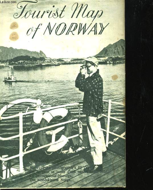 TOURIST MAP OF NORWAY - CARTE DE TEGNFORKLARING LEGEND 1:1600000