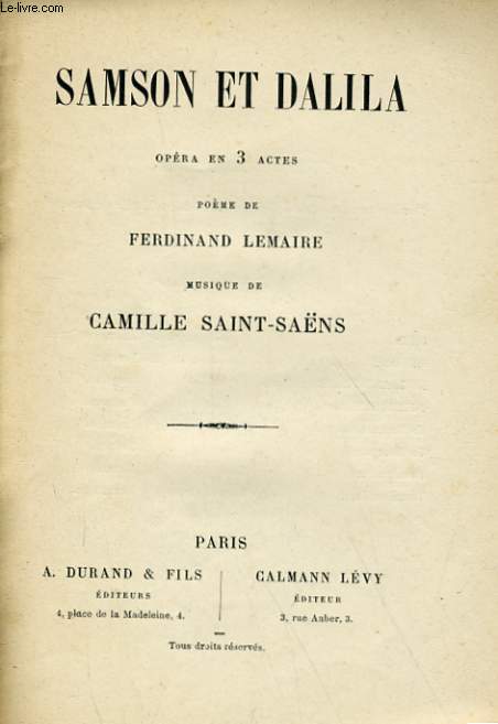 SAMSON ET DALILA