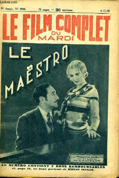 LE FILM COMPLET DU MARDI N 930. LE MASTRO