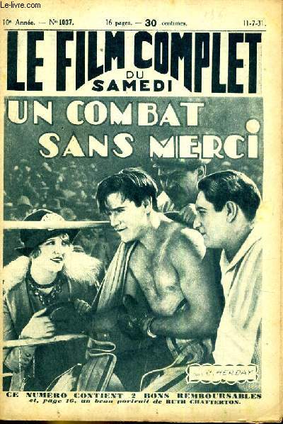 LE FILM COMPLET DU SAMEDI N 1037. UN COMBAT SANS MERCI