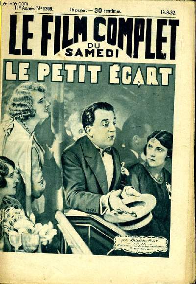 LE FILM COMPLET DU SAMEDI N° 1208 - 11E ANNEE - LE PETIT ECART