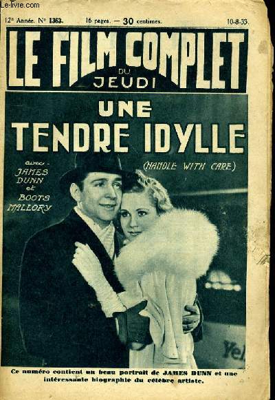 LE FILM COMPLET DU JEUDI N 1363 - 12E ANNEE - UNE TENDRE IDYLLE