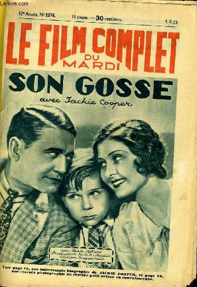 LE FILM COMPLET DU MARDI N 1374 - 12E ANNEE - SON GOSSE