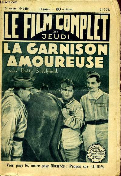 LE FILM COMPLET DU JEUDI N 1489 - 13E ANNEE - LA GARNISON AMOUREUSE