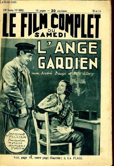 LE FILM COMPLET AU SAMEDI N 1502 - 13E ANNEE - L'ANGE GARDIEN