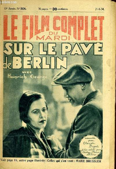 LE FILM COMPLET DU MARDI N 1524 - 13E ANNEE - SUR LE PAVE DE BERLIN