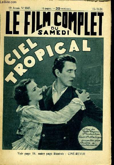 LE FILM COMPLET DU SAMEDI N 1547 - 13E ANNEE - CIEL TROPICAL