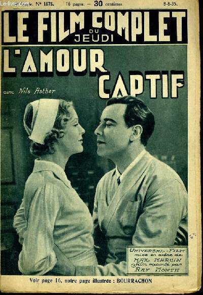 LE FILM COMPLET DU JEUDI N 1675 - 14E ANNEE - L'AMOUR CAPTIF