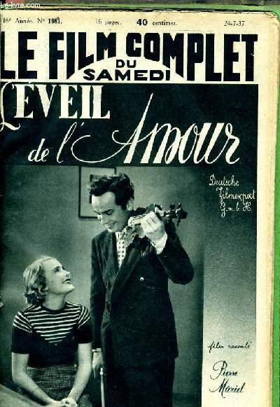 LE FILM COMPLET DU SAMEDI N° 1981 - 16E ANNEE - L'EVEIL DE L'AMOUR