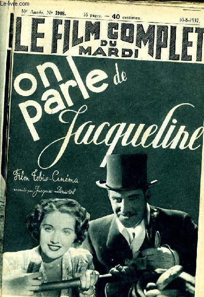 LE FILM COMPLET DU MARDI N 1988 - 16E ANNEE - ON PARLE DE JAQUELINE