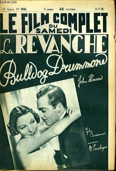 LE FILM COMPLET DU SAMEDI N 2164 - 17E ANNEE - LA REVANCHE BULLDOG DRUMMOND