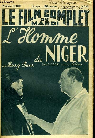 LE FILM COMPLET DU MARDI N 2392 - 19E ANNEE - L'HOMME DU NIGER