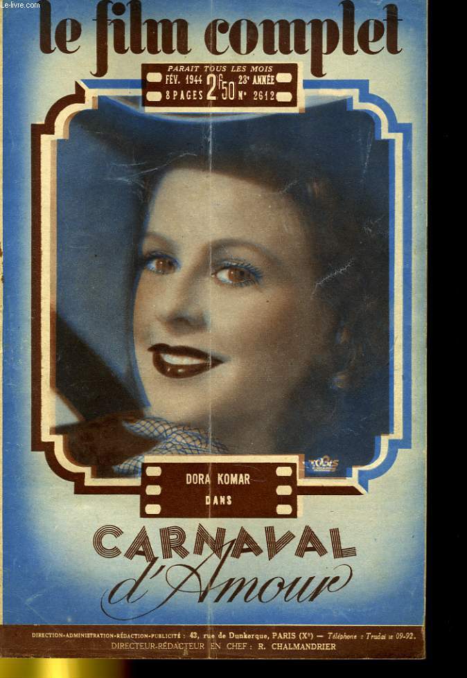 LE FILM COMPLET N 2612 - 23E ANNEE - CARNAVAL D'AMOUR