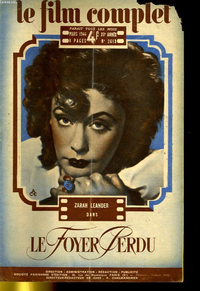 LE FILM COMPLET N 2613 - 23E ANNEE - LE FOYER PERDU