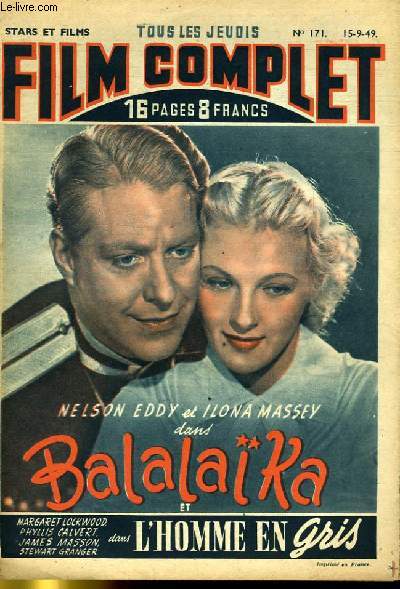 STARS ET FILMS - TOUS LES JEUDIS FILM COMPLET N 171 - BALALAIKA - L'HOMME EN GRIS