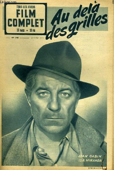 TOUS LES JEUDIS - FILM COMPLET N 198 - AU DELA DES GRILLES