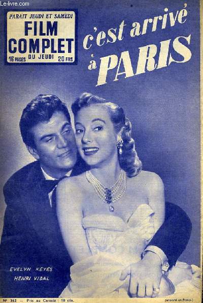 FILM COMPLET DU JEUDI N 362 - C'EST ARRIVE A PARIS
