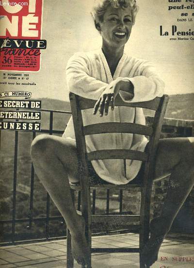 CINE REVUE FRANCE - 33E ANNEE - N 47 - LA PENSIONNAIRE