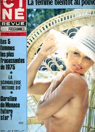 CINE REVUE - TELE-PROGRAMMES - 55E ANNEE - N 33 - HISTOIRE D'O - l'esclavage est aussi une forme de bonheur