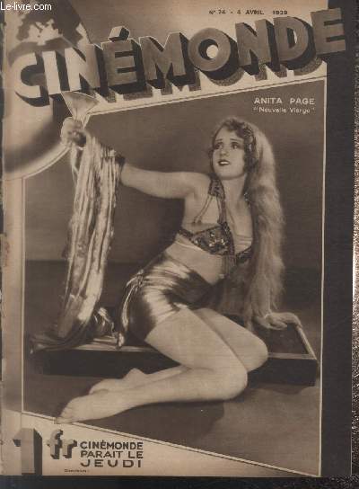 CINEMONDE - 1e ANNEE - N 24 - 4 avril 1929. Looping the lops - Visages de la peur - Tsarevitch - Dolly Davis - etc.