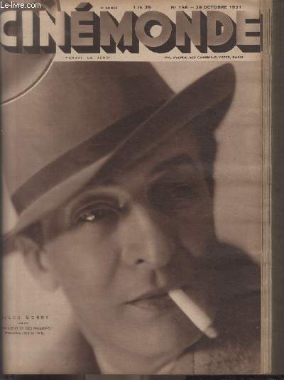 CINEMONDE - 4e ANNEE - N 158 - 29 octobre 1931.Mon roman 