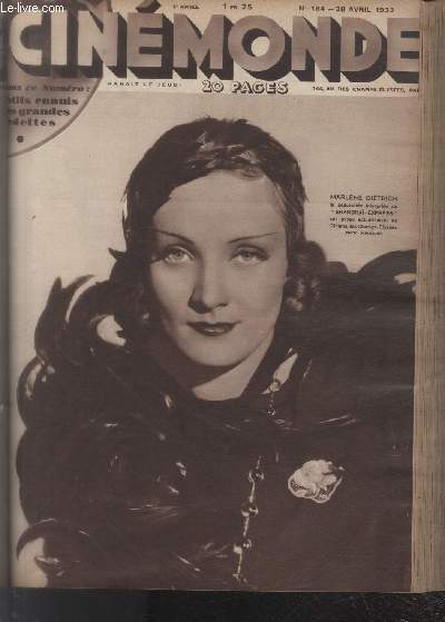 CINEMONDE - 5e ANNEE - N 184 - 28 avril 1932. Nos belles abonnes - La nuit du carrefour - La lettre de New-York - Tumultes - Jean Epstein nous parle de 