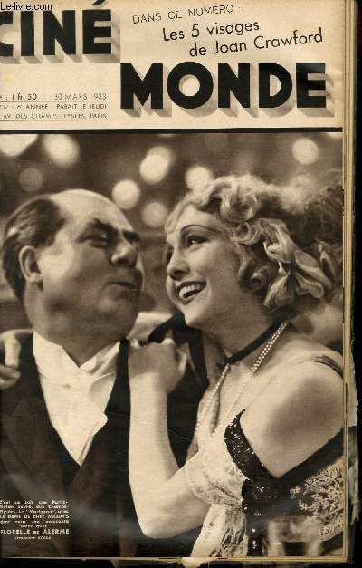 CINEMONDE - 6e ANNEE - N 232 - LES 5 VISAGES DE JOAN CRAWFORD - PENSEES SECRETES DE LILY ZEVACO - 