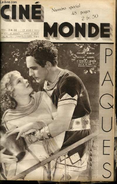 CINEMONDE - 6e ANNEE - N 234 -LILIAN HARVEY et CHARLES BOYER - RAMON NAVARRO - LILY ZEVACO - 