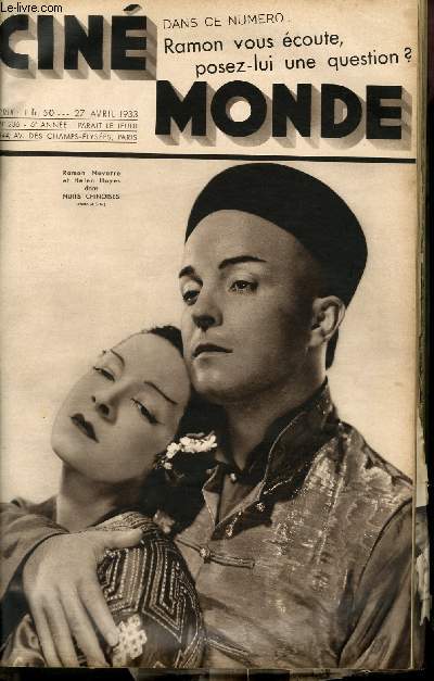 CINEMONDE - 6e ANNEE - N 236 - RAMON VOUS ECOUTE, POSEZ-LUI UNE QUESTION? - FAUVES EN LIBERTE - HAROLD LLOYD - 