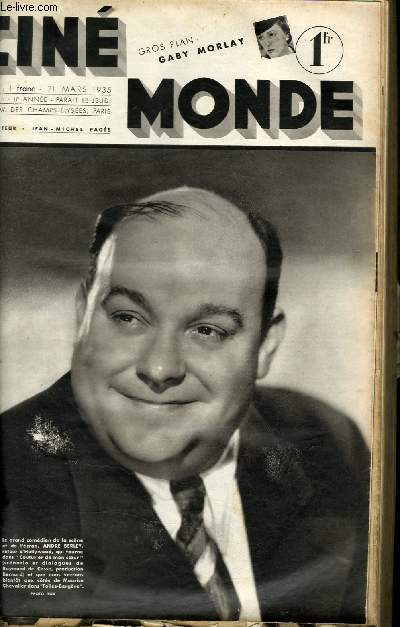 CINEMONDE - 8e ANNEE - N 335 - GROS PLAN: JEAN GABIN - 