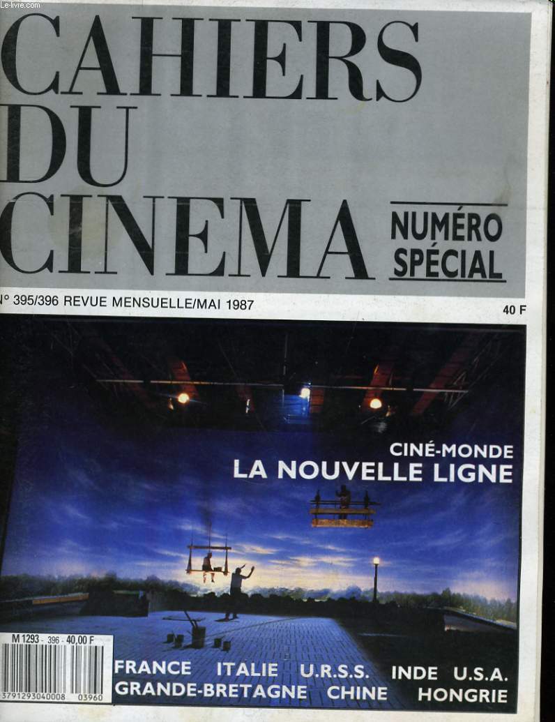 CAHIERS DU CINEMA N 395 - 396 - CINE MONDE LA NOUVELLE LIGNE - FRANCE - ITALIE - INDE...