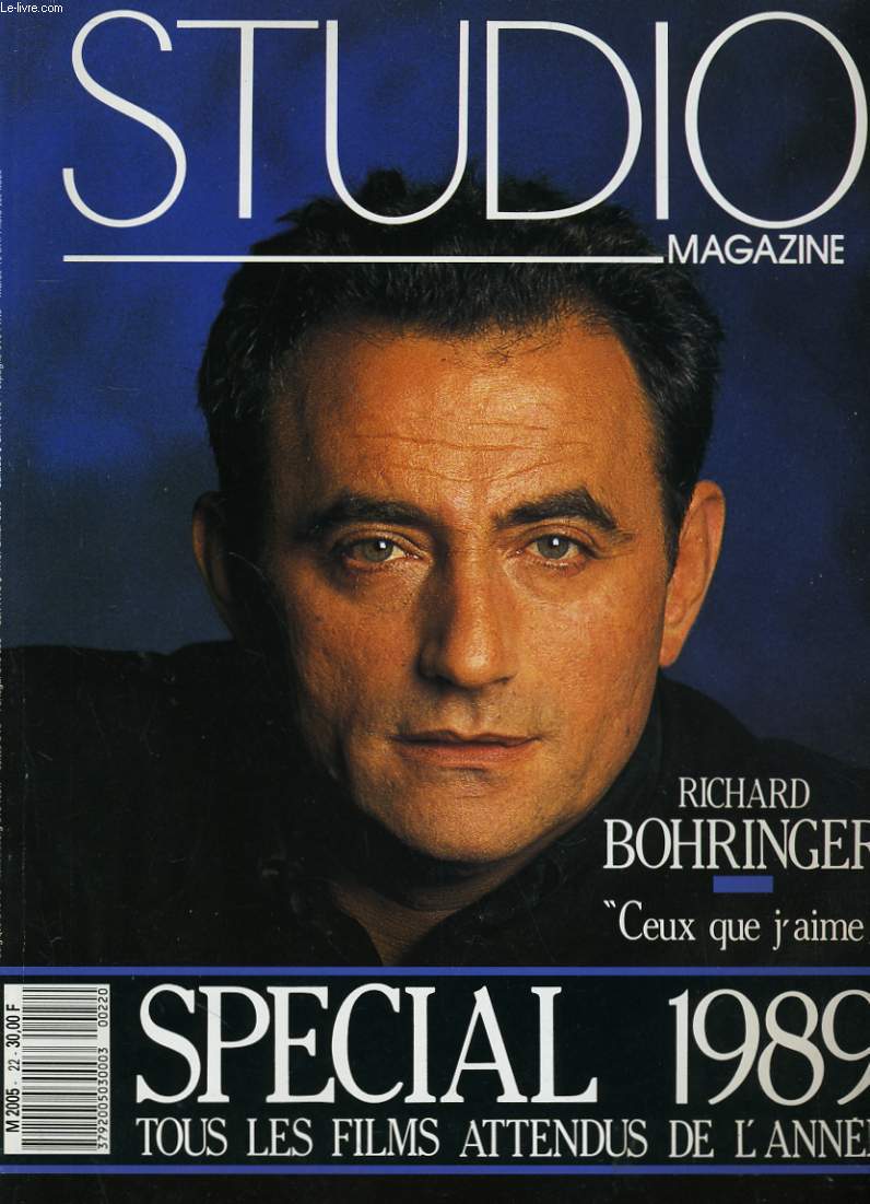 STUDIO MAGAZINE N 22 - RICHARD BOHRINGER - SPECIAL 1989, TOUS LES FILMS ATTENDUS DE L'ANNEE