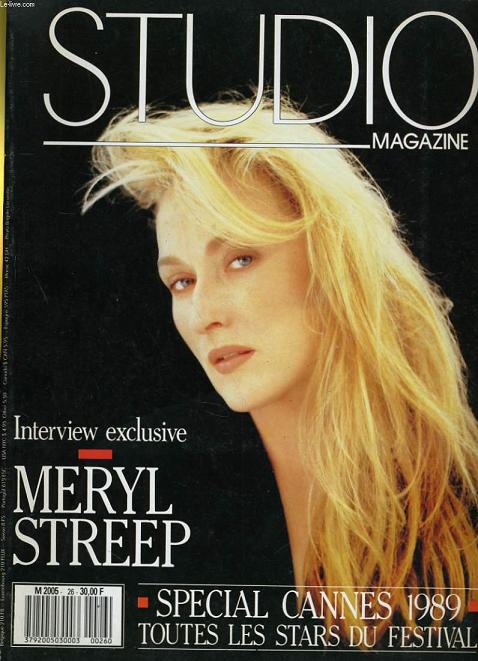STUDIO MAGAZINE N 26 - INTERVIEW EXCLUSIVE: MARYL STREEP - SPECIAL CANNES 1989, TOUTES LES STARS DU FESTIVAL
