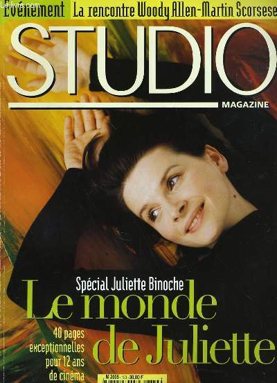 STUDIO MAGAZINE N 130 - SPECIAL JULIETTE BINOCHE, LE MONDE DE JULIETTE