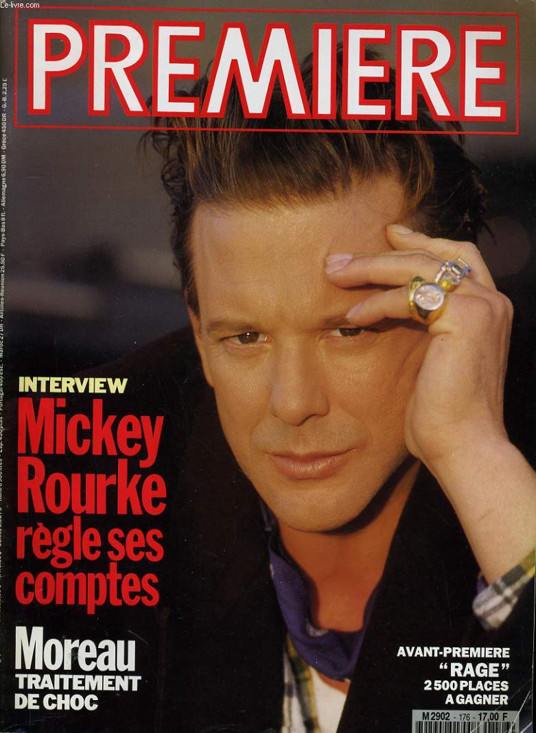 PREMIERE N 176 - NTERVIEW: MICKEY ROURKE rgle ses comptes