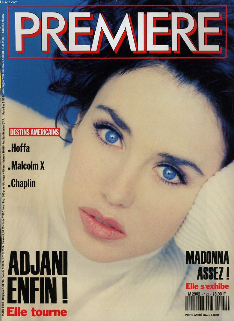 PREMIERE N 192 - MADONNA ASSEZ !, enne s'exhibe - ADJANI ENFIN !, elle tourne.