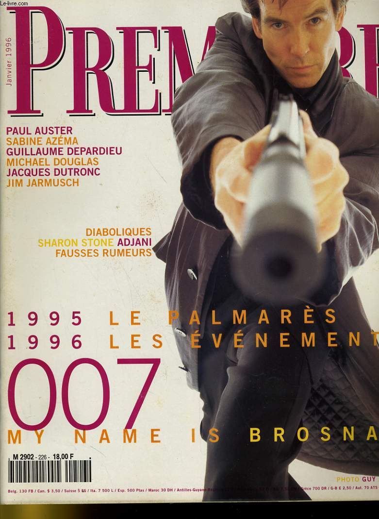 PREMIERE N 226 - 1995, LE PALMARES - 1996, LES EVENEMENTS - 007, MY NAME IS BROSNAN
