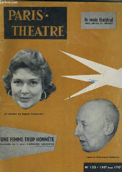 PARIS THEATRE N 122: Une femme trop honnte par Armand Salacrou