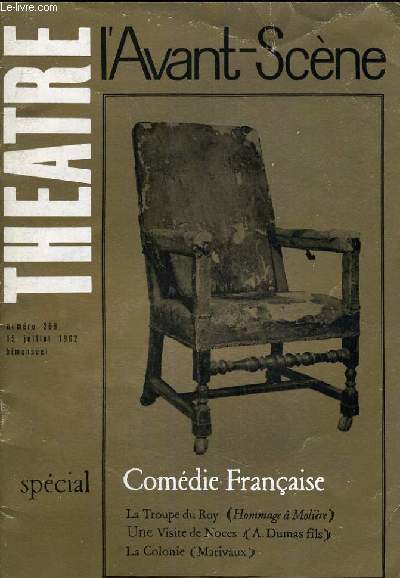 L'AVANT-SCENE - THEATRE N 269 - Spcial Comdie Franaise.