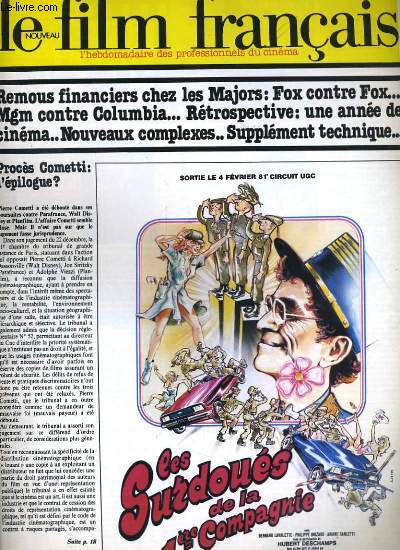 LE FILM FRANCAIS - N 1838 - REMOUS FINANCIERS CHEZ LES MAJORS: FOX CONTRE FOX. MGM CONTRE COLOMBIA. RETROSPECTIVE: UNE ANNEE DE CINEMA. NOUVEAUX COMPLEXES...