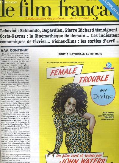 LE NOUVEAU FILM FRANCAIS - N° 1984 - LEBOVICI: BELMONDO, DEPARDIEU, PIERRE RICHARD TEMOIGNENT... COSTA-GAVRAS: LA CINEMATHEQUE DE DEMAIN... LES INDICATEURS ECONOMIQUES DE FEVRIER...