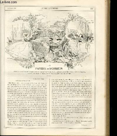 LA VIE PARISIENNE 2e anne - N 41 - LES PAPIERS DE MONSIEUR - MON DERNIER BAIN DE MER - UN CARROUSEL D'OFFICIER, SOUVENIR DE SAUMUR - REOUVERTURES DES BOUFFES-PARISIENS...
