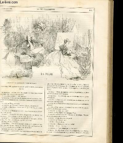LA VIE PARISIENNE 2e anne - N 45 - LA PLUIE - AU CHATEAU, UN CHIST D'AUTOMNE - UN MOT SUR NICE, MARSEILLE ET TOULON - DANSEUSES & ECUYERES, dessins de GILLOT...