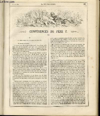 LA VIE PARISIENNE 3e anne - N 13 - CONFERENCES DU PERE Z., GUSTAVE Z. - LA FLUTE ENCHANTEE - LES COTILLON DE 1865 ET LEURS ACCESSOIRES - L'ART DE DINER AU CABARET, DANIEL - VOYAGE DANS LE NORD DE L'ESPAGNE